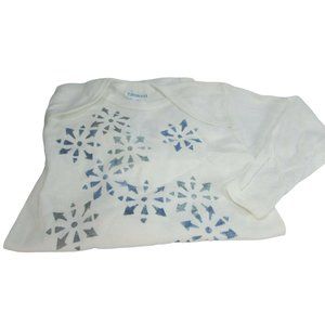 Handpainted Boy Girl 1 Piece Snowflakes Long Sleeve Small 13 -18 lbs 29927